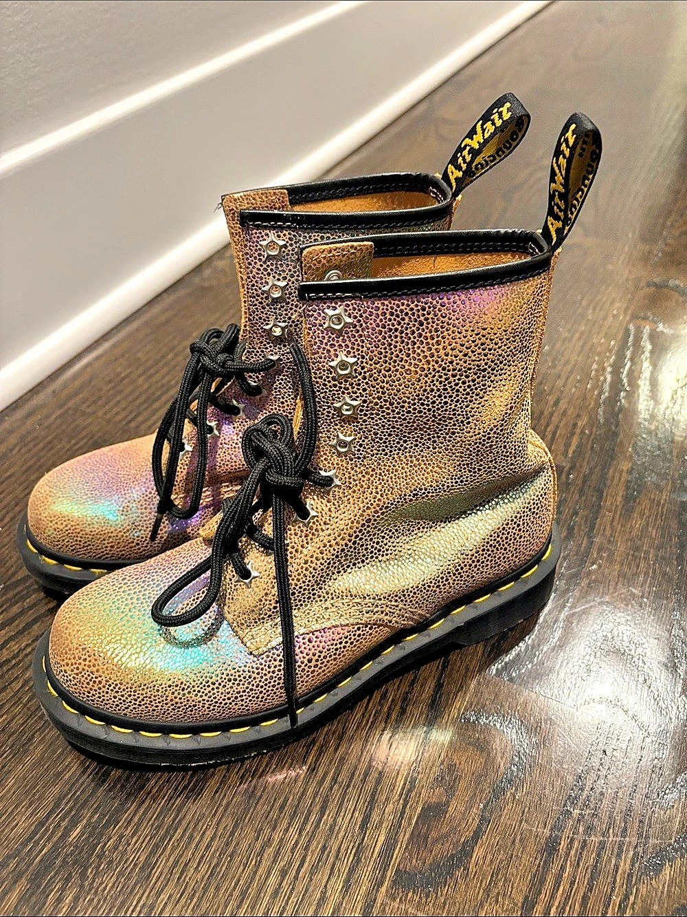 Dr. Martens 1460 Rainbow Ray Suede Lace Up Boots